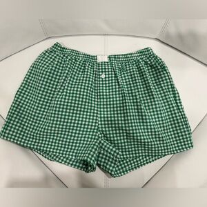 Green Gingham Checkered Skirt